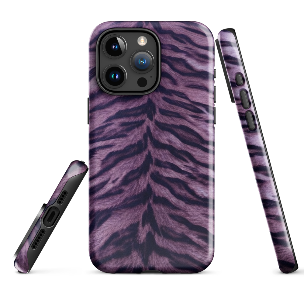 Purple Tiger Print Tough Case for iPhone®