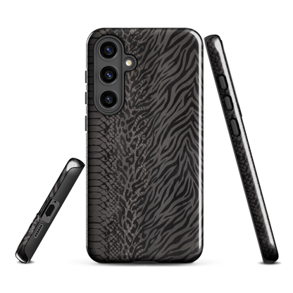 Black and Gray Zebra and Leopard print Tough Case for Samsung