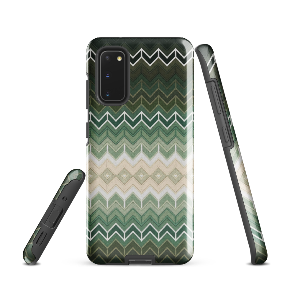 Green Chevron Classic White Pattern Tough Case for Samsung