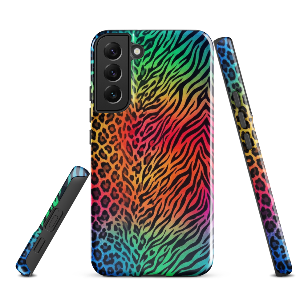 Rainbow Leopard & Zebra print Tough Case for Samsung