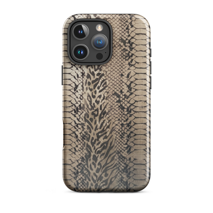 Neutral Snake Skin Tough Case for iPhone®
