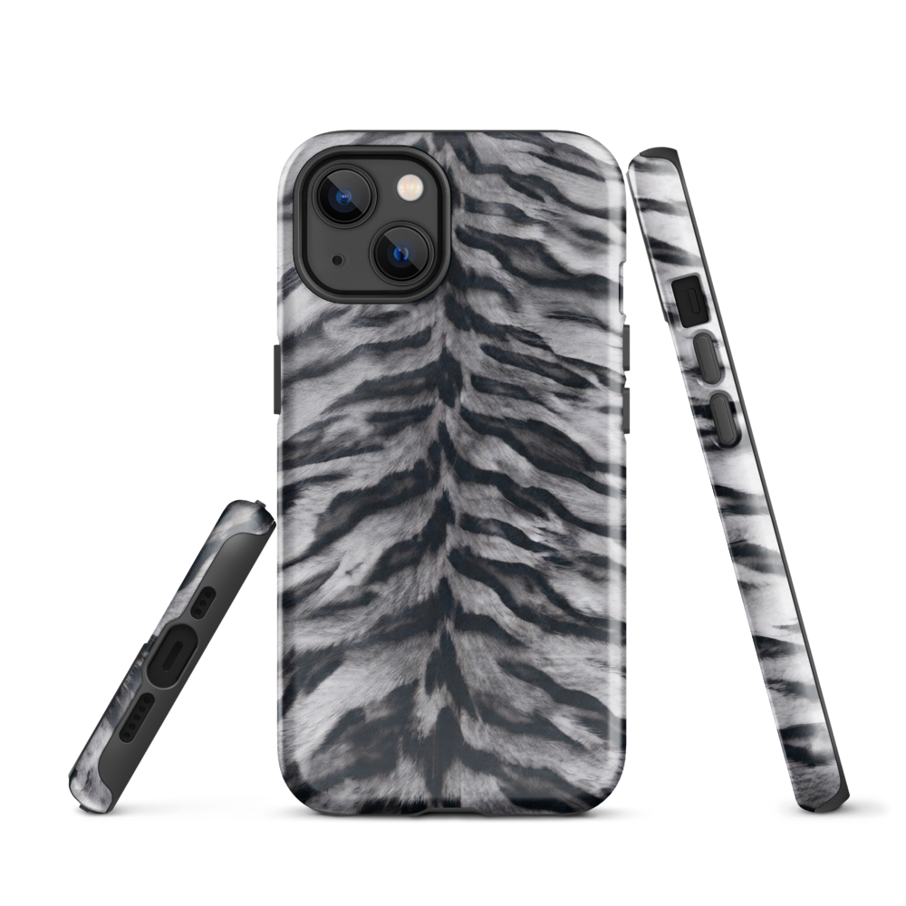Gray Tiger Print Tough Case for iPhone®