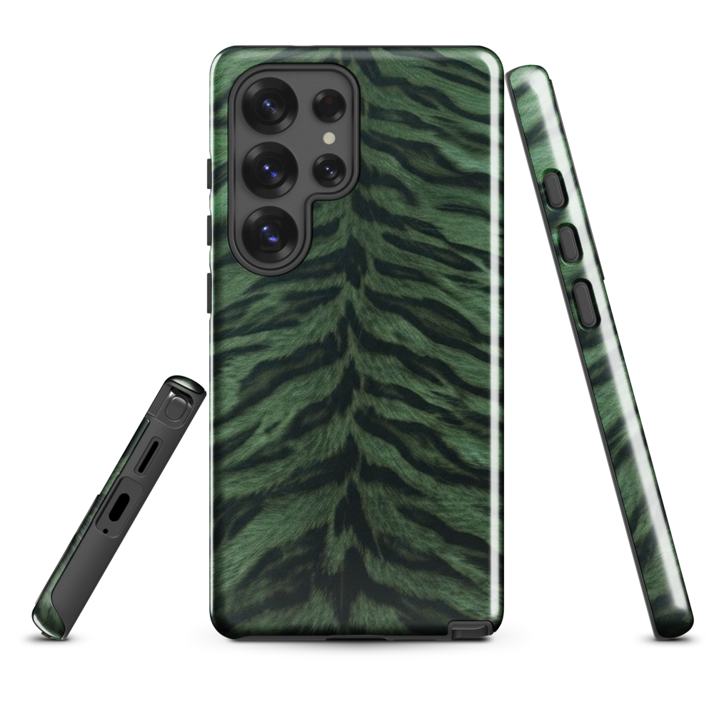 Green Tiger Print Tough Case for Samsung