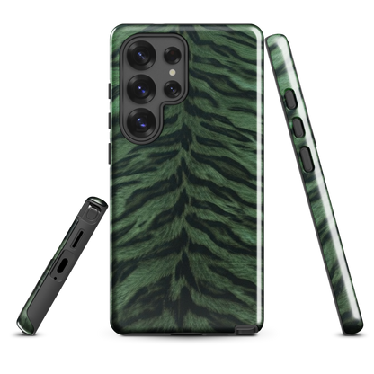 Green Tiger Print Tough Case for Samsung