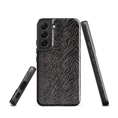 Black and Gray Zebra and Leopard print Tough Case for Samsung