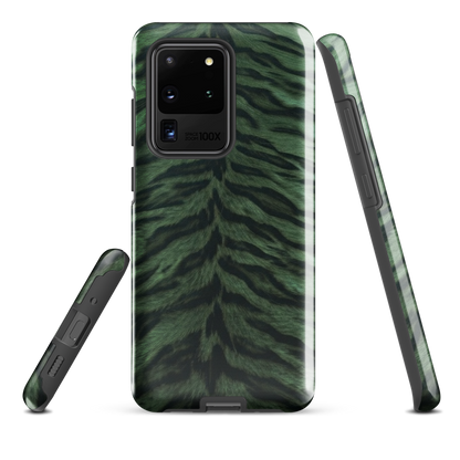 Green Tiger Print Tough Case for Samsung