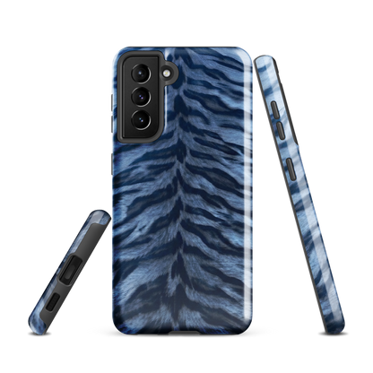 Blue Tiger Print Tough Case for Samsung