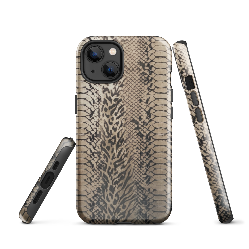Neutral Snake Skin Tough Case for iPhone®