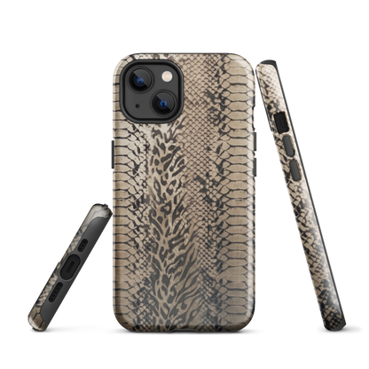 Neutral Snake Skin Tough Case for iPhone®