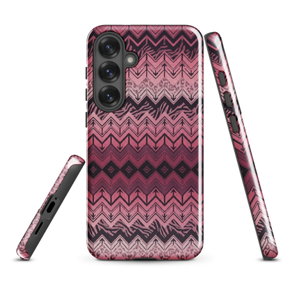 Pink Chevron Pattern Leopard & Zebra Print Tough Case for Samsung