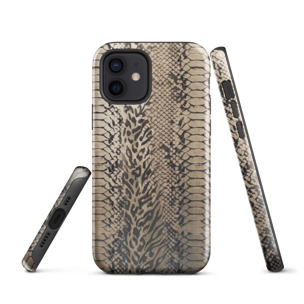 Neutral Snake Skin Tough Case for iPhone®