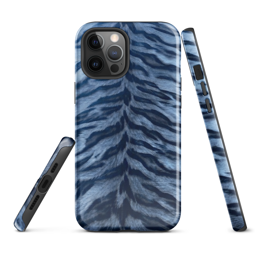 Blue Tiger Print Tough Case for iPhone®