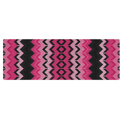 Pink & Black Chevron Print Pilates Yoga Mat