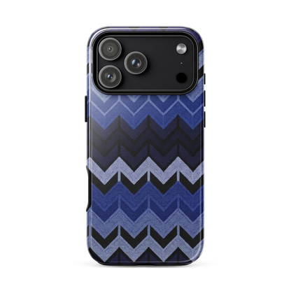 Blue Chevron Tough Case for iPhone®
