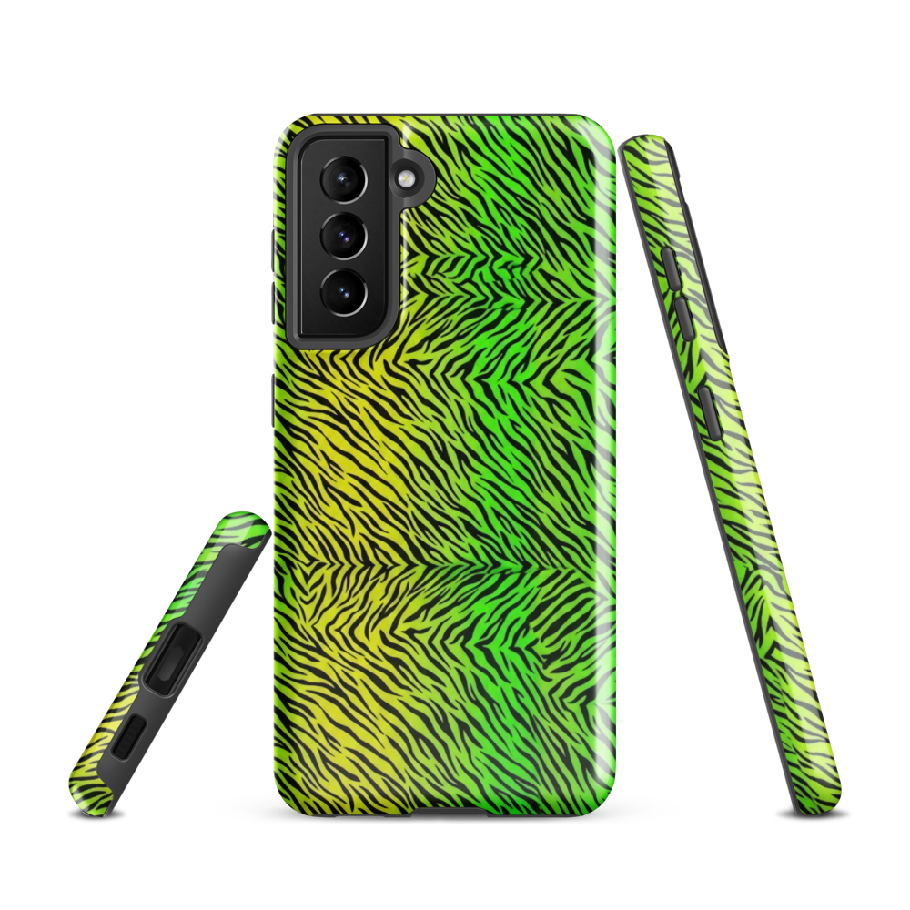 Green & Yellow  Zebra Print Tough Case for Samsung