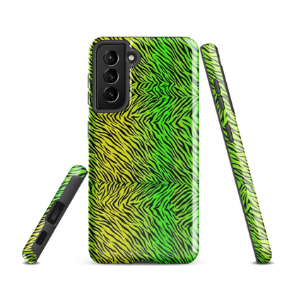 Green & Yellow  Zebra Print Tough Case for Samsung