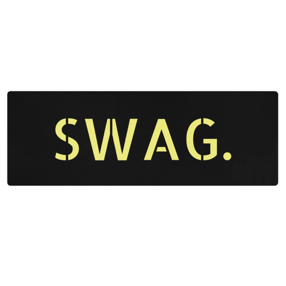 Black & Yellow Swag Era Print Yoga & Pilates Wellness Anti-Slip Mat