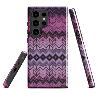 Purple Chevron Zebra & Leopard Print Tough Case for Samsung