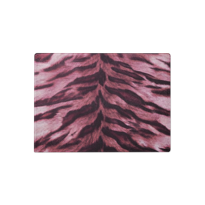 Pink Tiger Print Glass Cutting Board