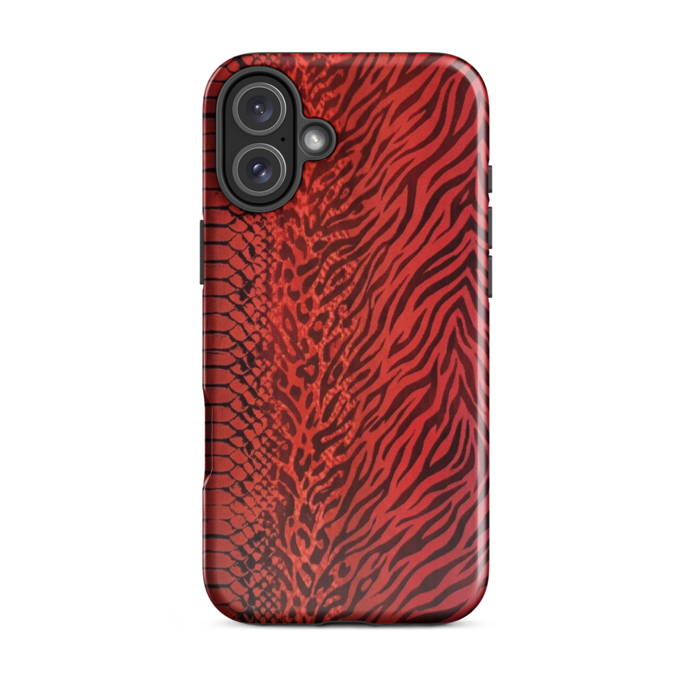 Red Zebra Snake & Leopard Print Tough Case for iPhone®