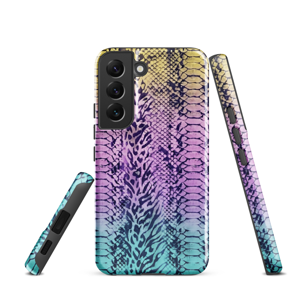Faded Rainbow Snake Skin Zebra & Leopard Print  Tough Case for Samsung
