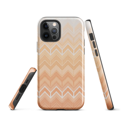 Coastal Orange Chevron Pattern Tough Case for iPhone®