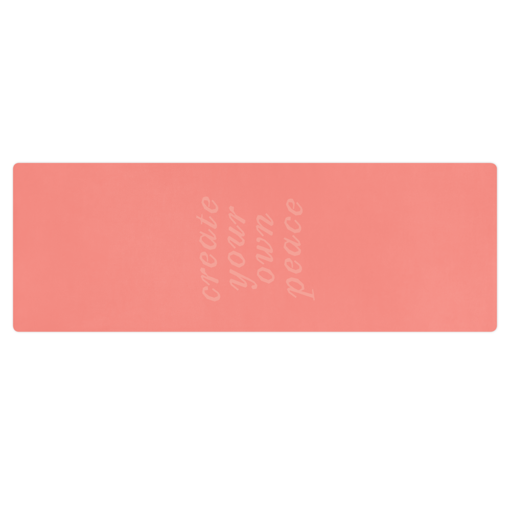 Create Your Own Peace Coral Pilates Yoga Mat
