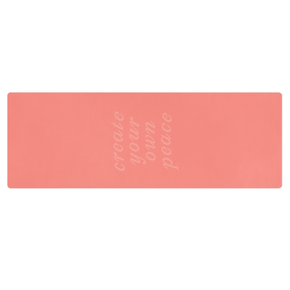 Create Your Own Peace Coral Pilates Yoga Mat