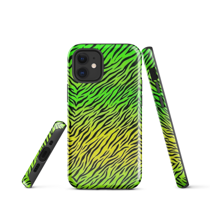 Green & Yellow  Zebra Print Tough Case for iPhone®