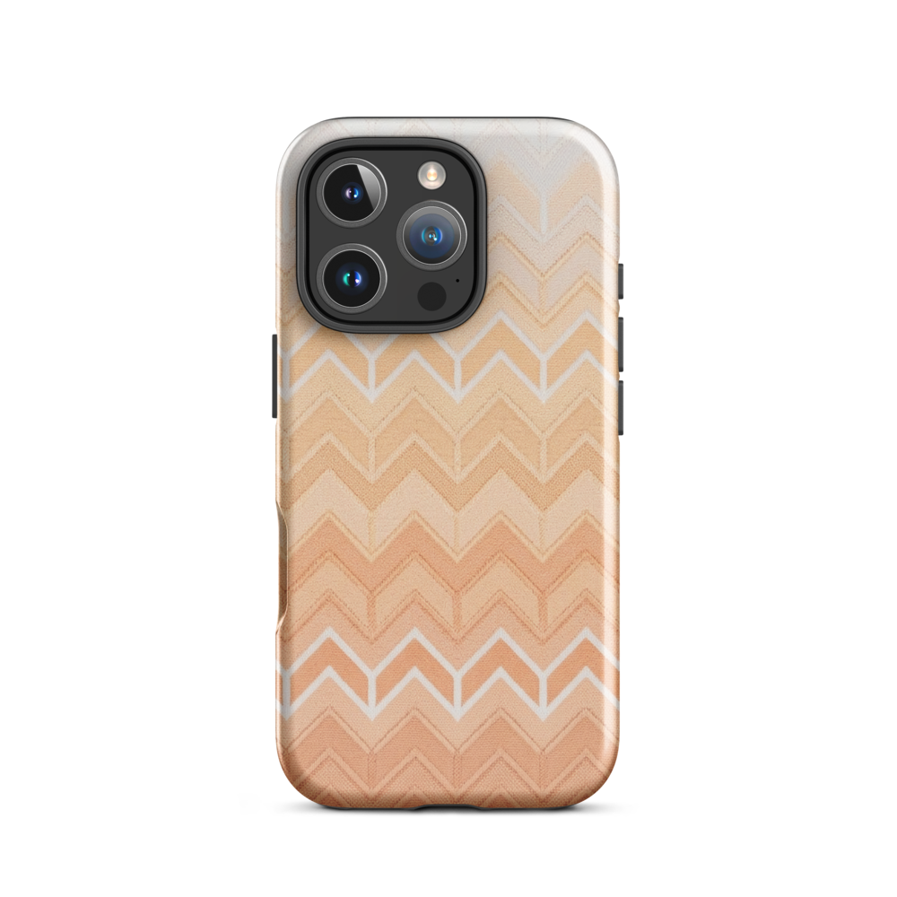 Coastal Orange Chevron Pattern Tough Case for iPhone®