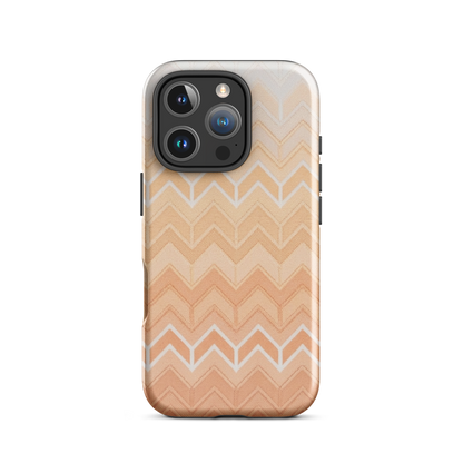 Coastal Orange Chevron Pattern Tough Case for iPhone®