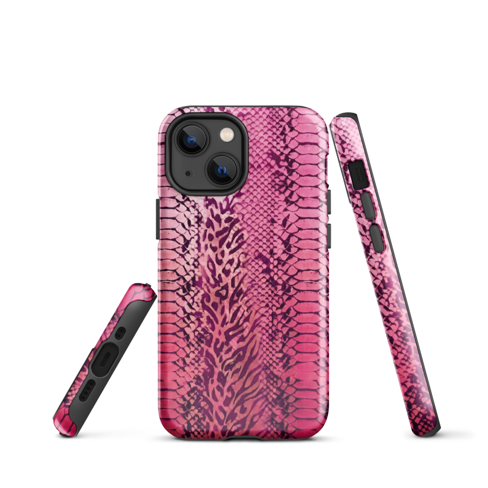 Pink Leopard Print and Snake Skin Tough Case for iPhone®
