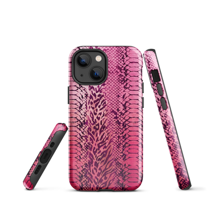 Pink Leopard Print and Snake Skin Tough Case for iPhone®
