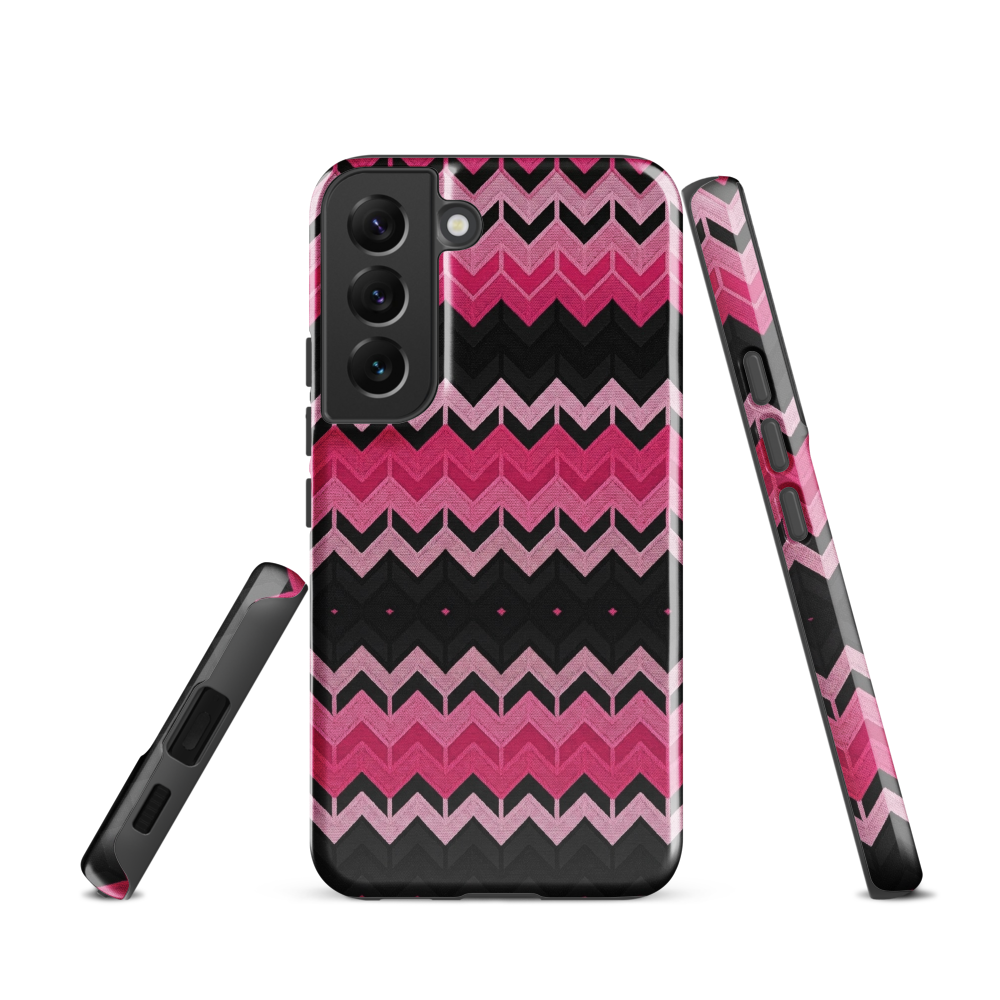 Pink Chevron Print Tough Case for Samsung