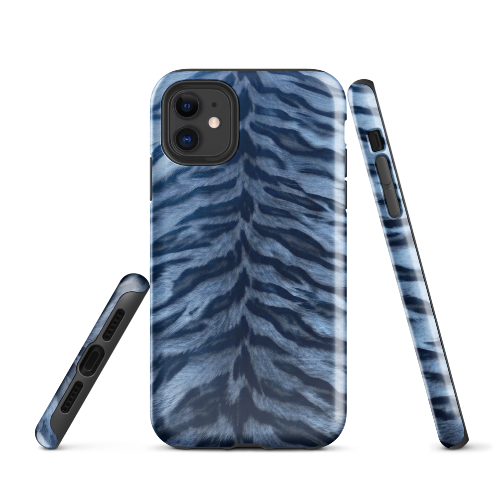 Blue Tiger Print Tough Case for iPhone®