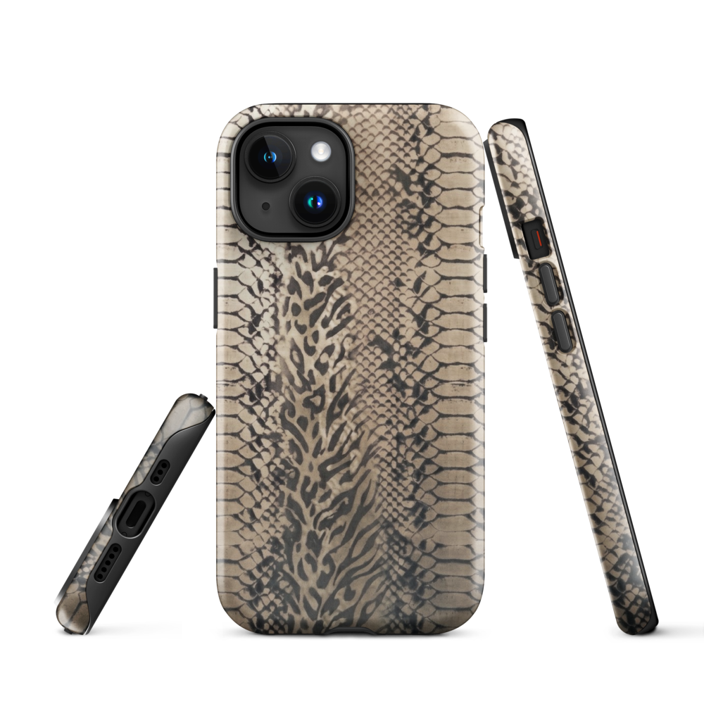 Neutral Snake Skin Tough Case for iPhone®