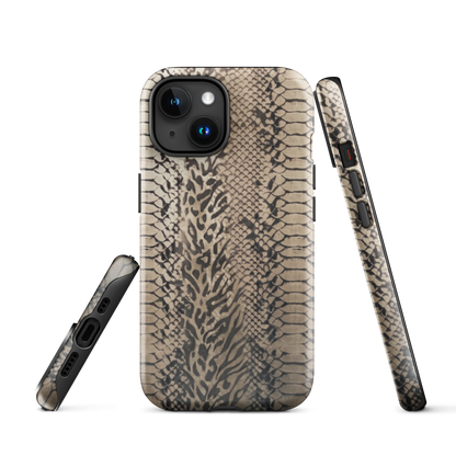 Neutral Snake Skin Tough Case for iPhone®