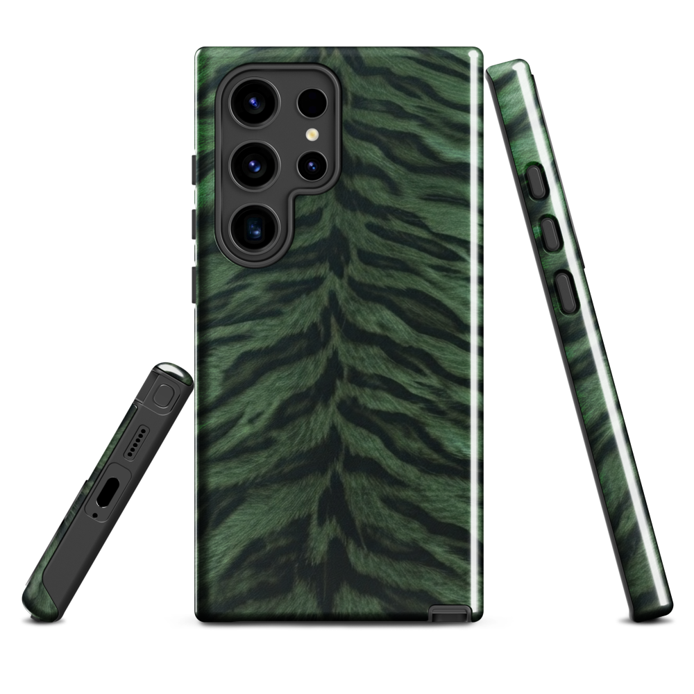 Green Tiger Print Tough Case for Samsung