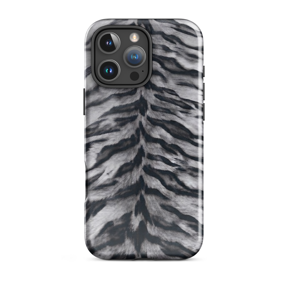 Gray Tiger Print Tough Case for iPhone®