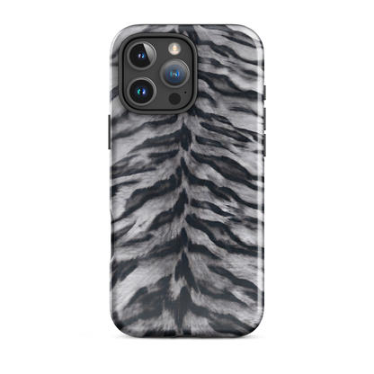 Gray Tiger Print Tough Case for iPhone®