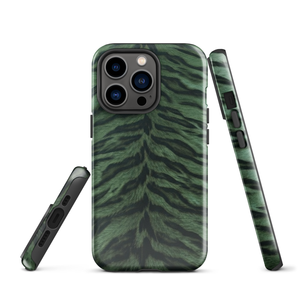 Green Tiger Print Tough Case for iPhone®