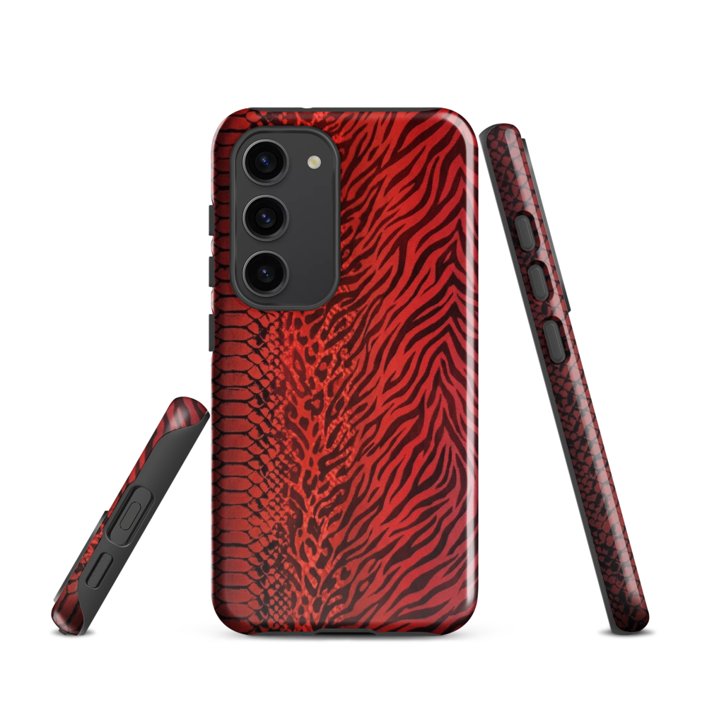 Red Zebra Snake & Leopard Print Tough Case for Samsung
