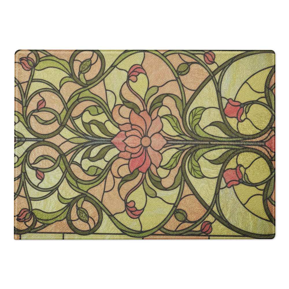 Stained Glass Patterned Glass Cutting Board
