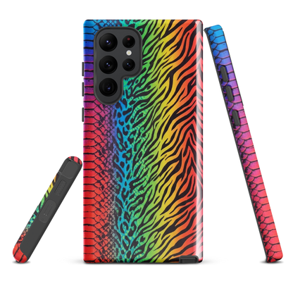 Vibrant Rainbow Snake Skin Zebra & Leopard Print Tough Case for Samsung