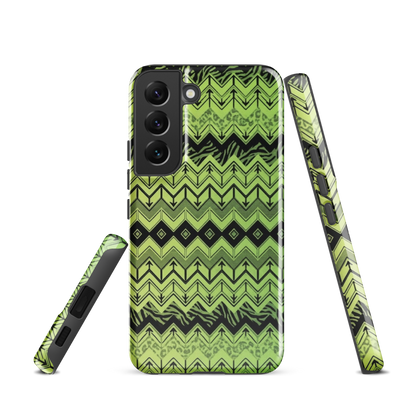 Lime Green Zebra & Leopard Print Chevron Tough Case for Samsung
