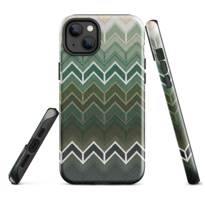 Green Chevron Tough Case for iPhone®