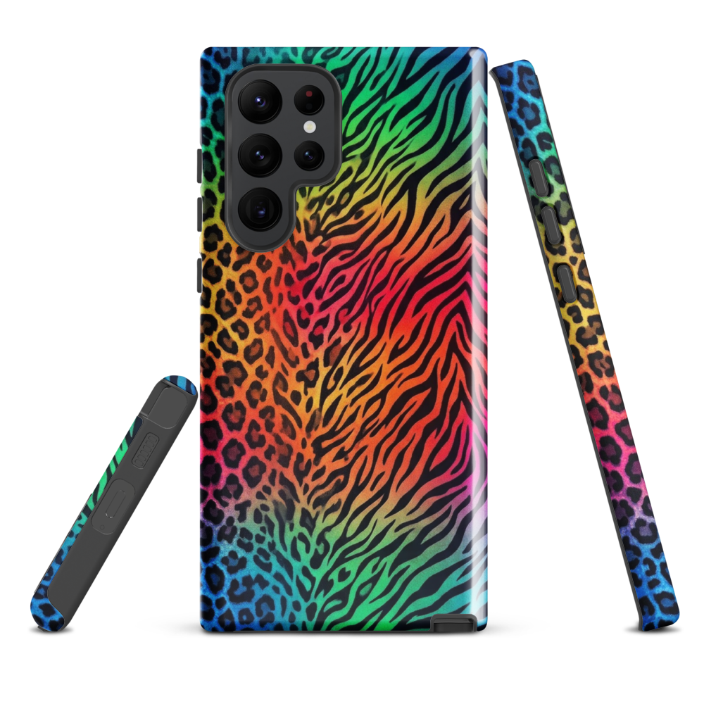Rainbow Leopard & Zebra print Tough Case for Samsung