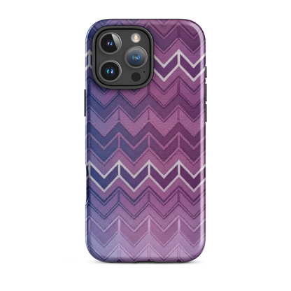Blue Purple & White Chevron Classic Tough Case for iPhone®