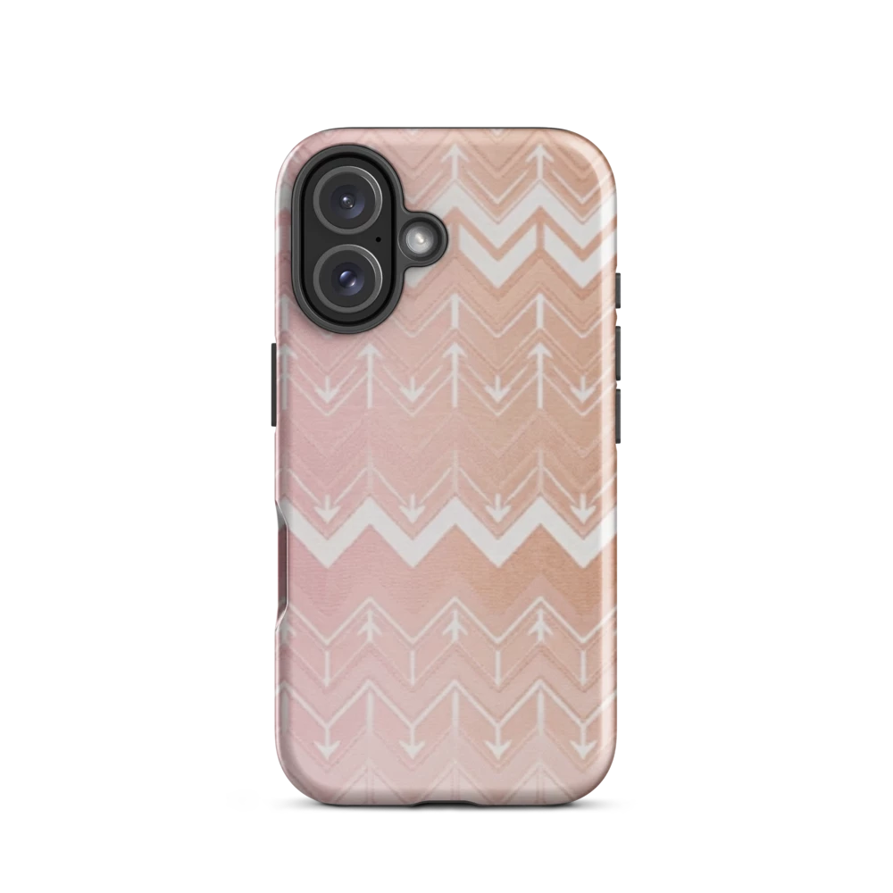 Rose & Brown Chevron Pattern Tough Case for iPhone®