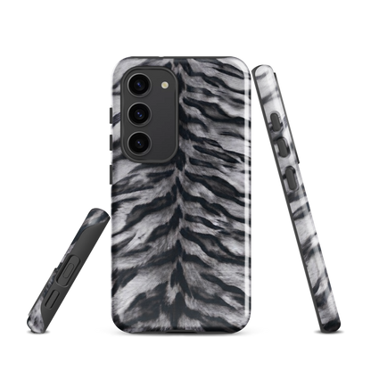 Gray Tiger Print Tough Case for Samsung